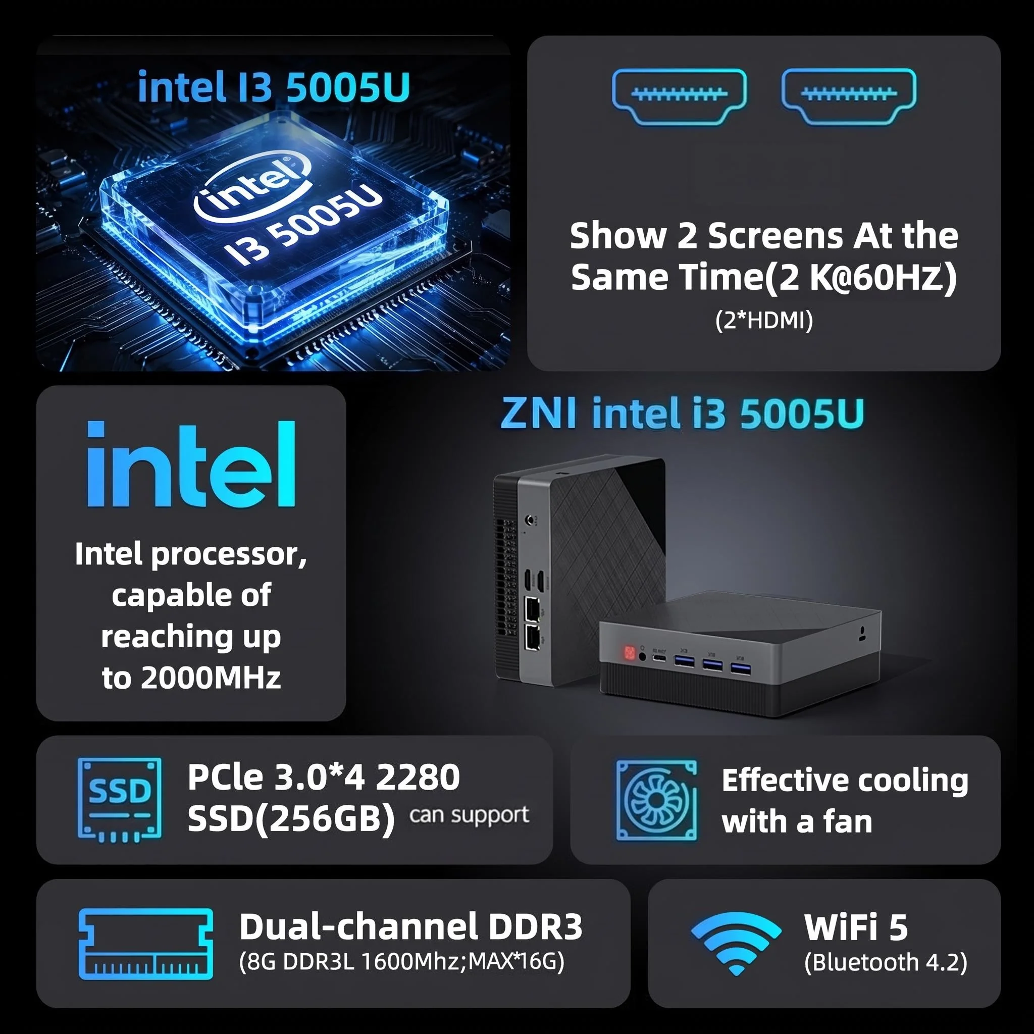 Texhoo MINI PC Intel Core I3 5 - Khadas Vim4 8Gb ulasan dan harga
