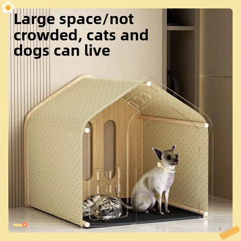 

Solid Wood Pet Dog Cat Kennel Universal Teddy Small Dog House House Villa Cage Nest Simple Breathable Pet Products Accessories