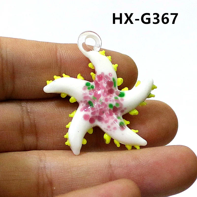 Niedliche meeres tiere Seestern Charme Miniatur glas Seestern Anhänger Dekoration für DIY Schmuck Halskette Armband Herstellung Zubehör oder Aquarium Dekoration Vorräte – Detail 34