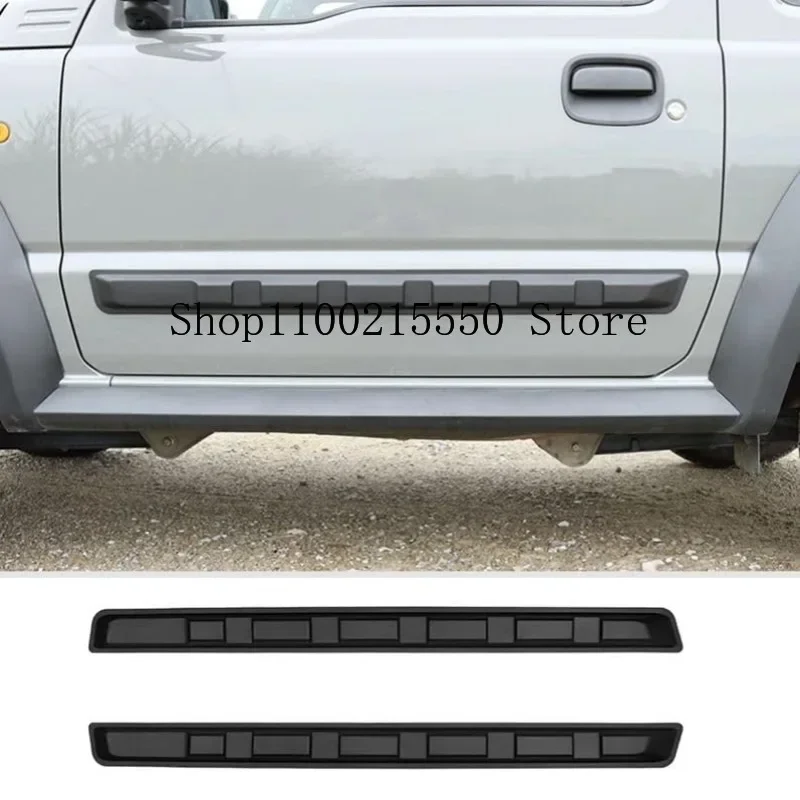 2PCS Body Exterior Side Door Protect Panel Trim Cover For Suzuki Jimny JB64 JB74 2019-2023 High Quality ABS Refit Accessories