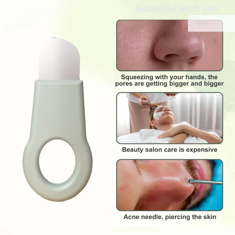 Spatule exfoliante pour points noirs, dissolvant de nettoyage en profondeur, nettoyeur de pores, Mini dispositif de beauté, outil de soins de la peau