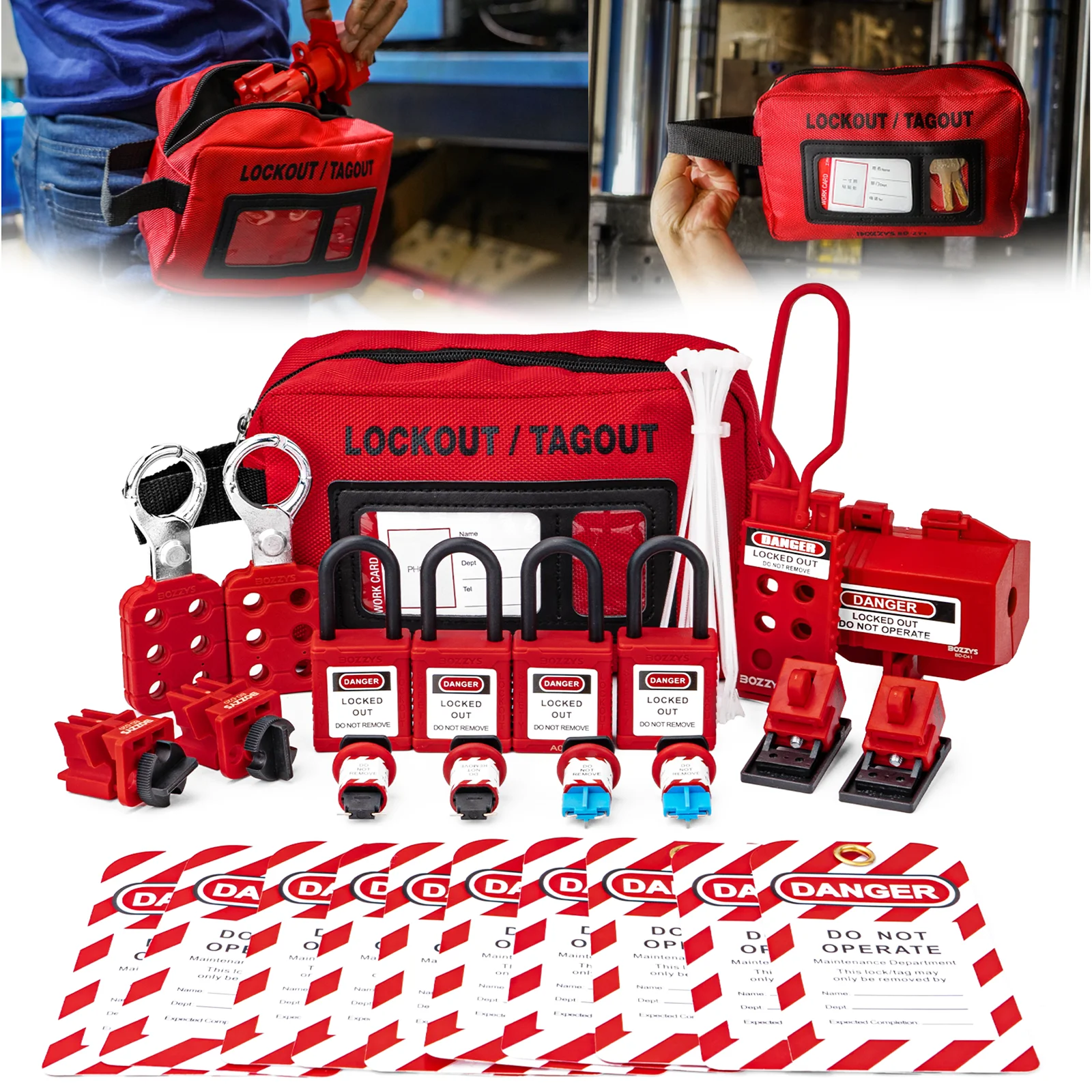 Personal Maintenance Electrical Lockout Tagout kit 27 Pack Lock Out Tag Out to Prevent Accidental Operation