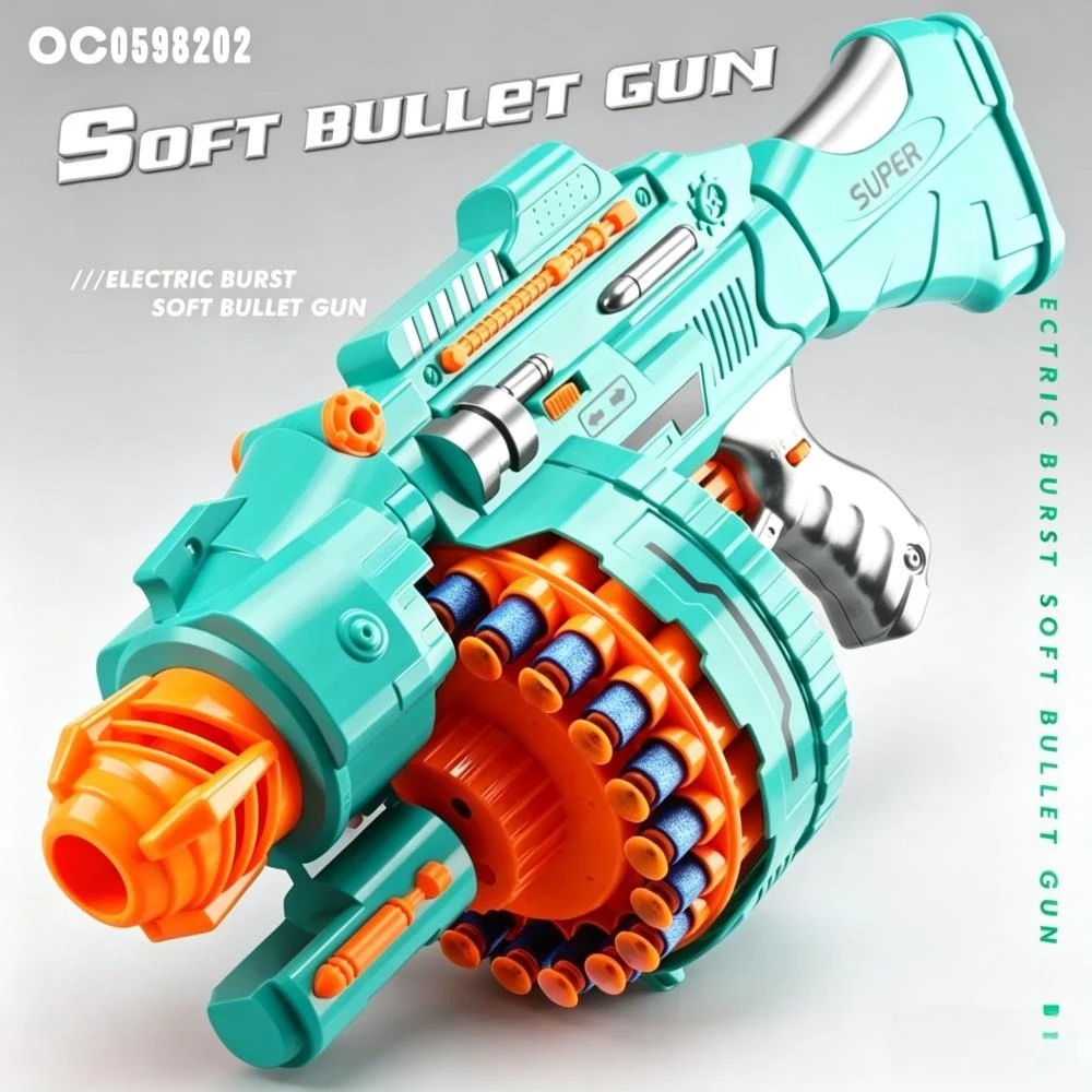 

New Electric Children's Soft bullet Gun Detachable Toy Gun with A Magazine System Excellent Birthday Gift for Kids