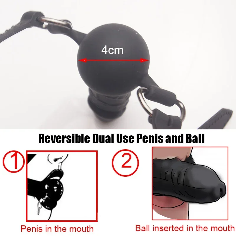 Removable Dildo Mouth Plug Silicone Dildos Gag Penis Gag Fetish BDSM Bondage Sex Toys for Woman Adult Game Exotic Accessories