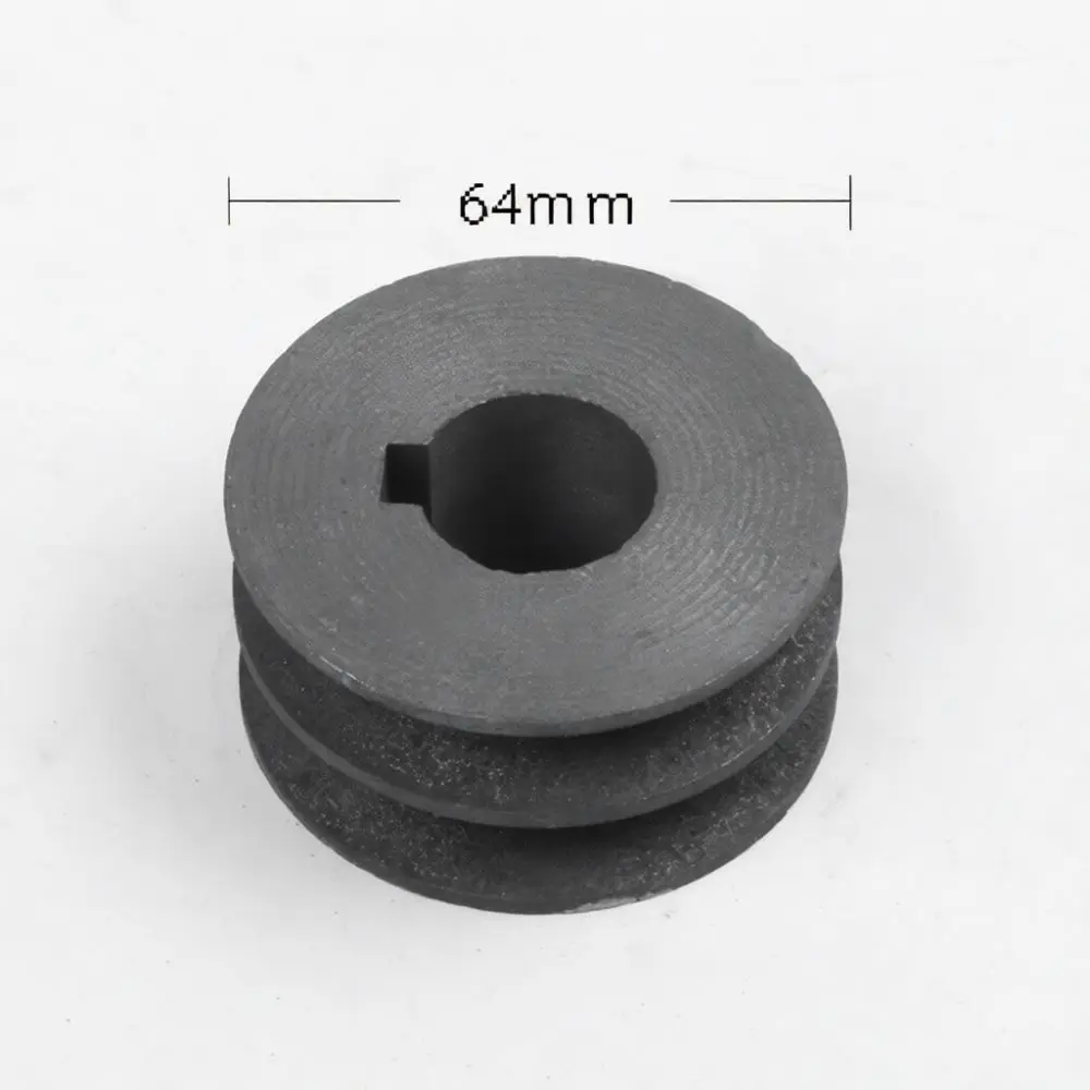 Double Groove Pulley Cast Iron Automotive Repair Part Compatible Type A And B V Belt Stable Transmission Component