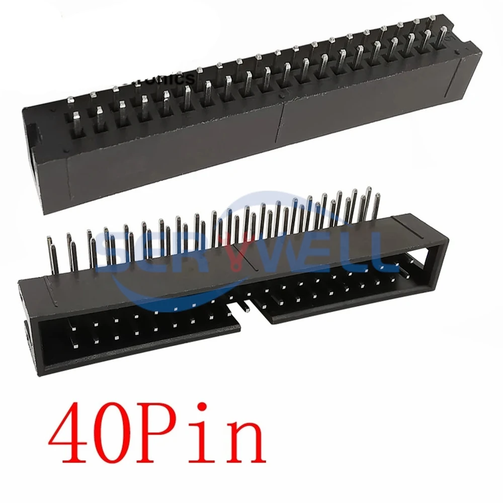 50 قطعة 2.54 مللي متر الملعب IDC صندوق رأس DC3-20P صف مزدوج 20 دبابيس JTAG موصل DC3-6/8/10/14/16/20/26/30-40/50P مستقيم الكوع دبوس