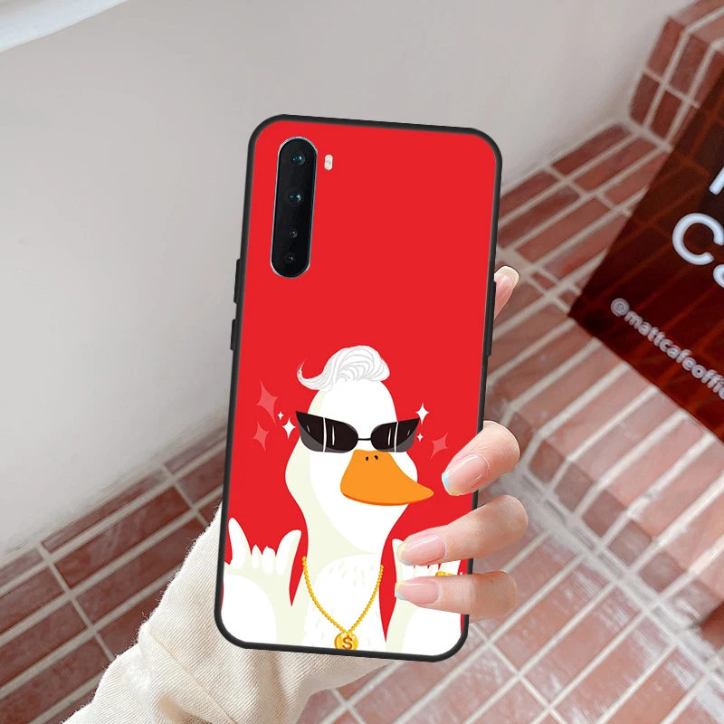 만화 귀여운 동물 오리 케이스 OnePlus 13R 12R 10R 13s 13 12 11 10T 8T Nord CE 4 3 2 Lite N10 N20 N30 Nord 5 커버용