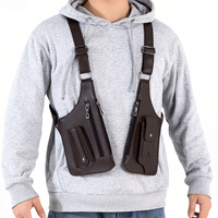 Tactical chest bag, retro backpack, multi-functional shoulder bag under the armpits, outdoor sports vest bag