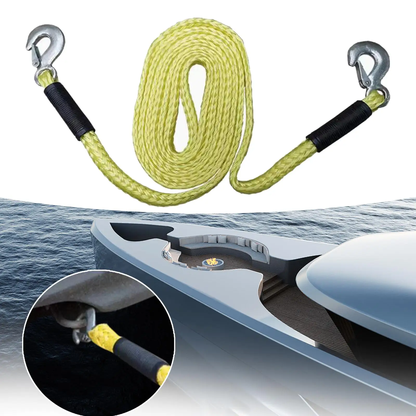 Sangle de remorquage avec crochets, sangle de remorquage RL, ULde remorquage rapide, sangle de récupération de camion pour véhicules, bateaux, accessoires de voiture d'urgence