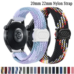 Strap For Samsung Galaxy Watch 6 40mm 44mm 5 4 Classic/Pro Nylon Braided Solo Loop Correa Bracelet Huawei GT 2e 4 Band 20mm 22mm