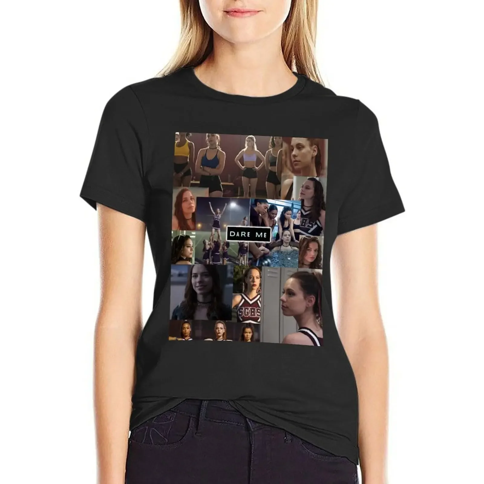 

Dare Me Beth collage T-Shirt Blouse vintage clothes funnys western t-shirt dress for Women