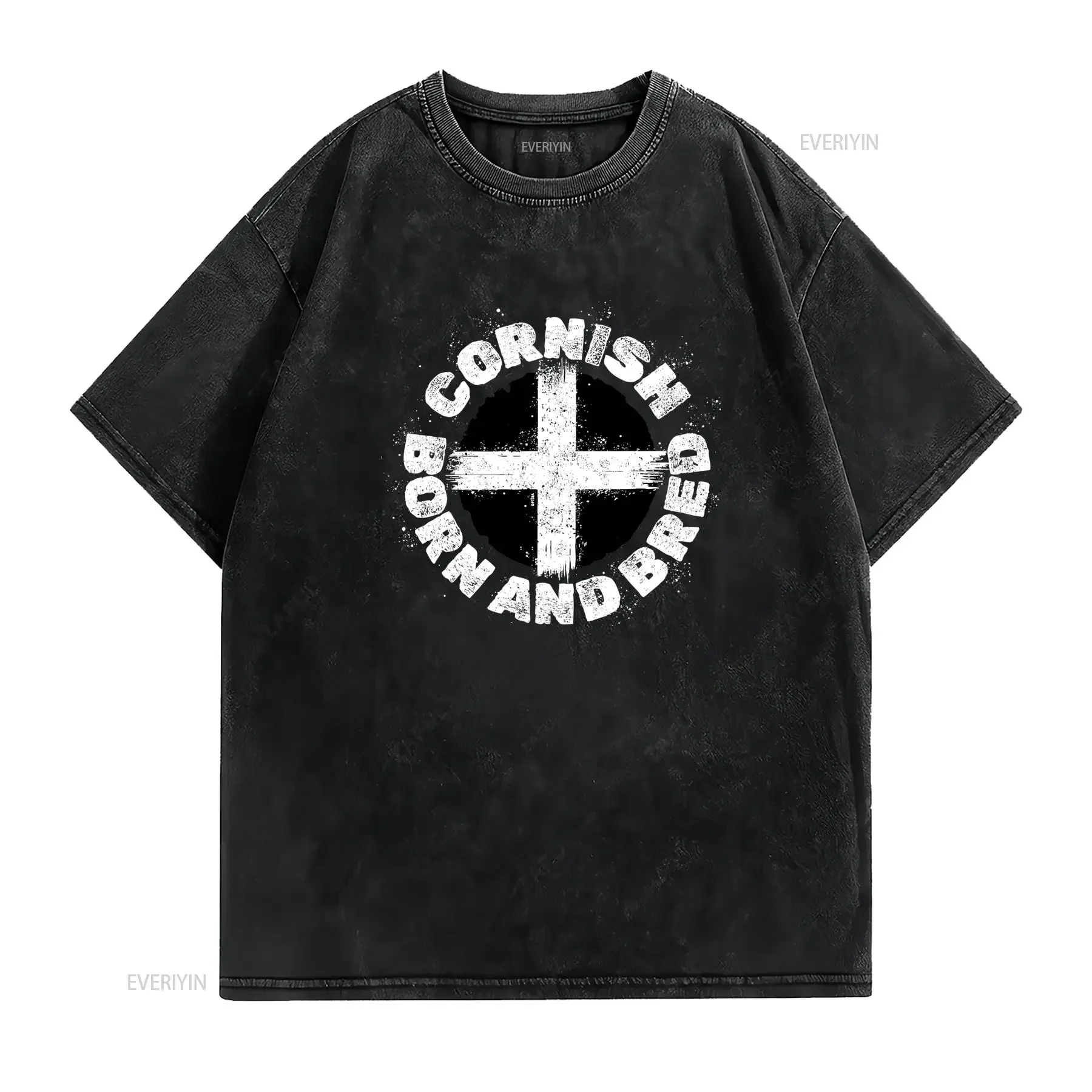 Funny Cornish Pride A Cool Cornwall Flag for St Piran's Day T Shirt vintage Washed Top For Everyday Wear graphic fashion Soft