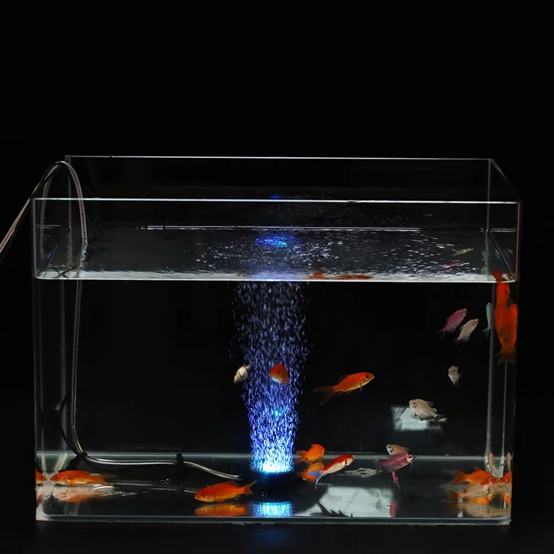 Aquarium Air Bubble With 6pcs Lamp Making Oxygen for Fish Tank Underwater Fish Tank Light Color Changing LED Air Light