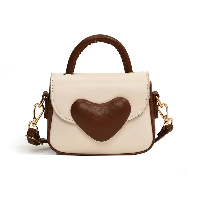 2024 Nieuwe Kinderhandtas Lieve En Schattige Kleine Meisje Crossbody Tas Love Candy Color Meisjes Schoudertas