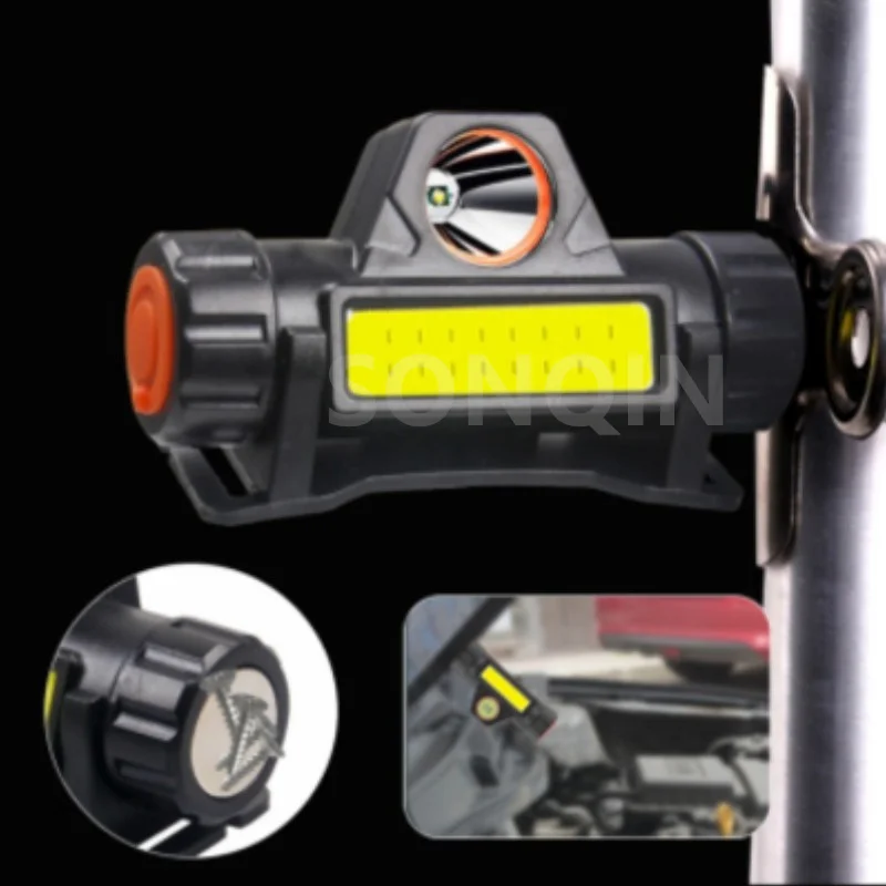 LED Headlamp 2-Mode USB Rechargeable Powerful Headlight IP66 Waterproof 18650 Head Torch Camping Fishing Lantern