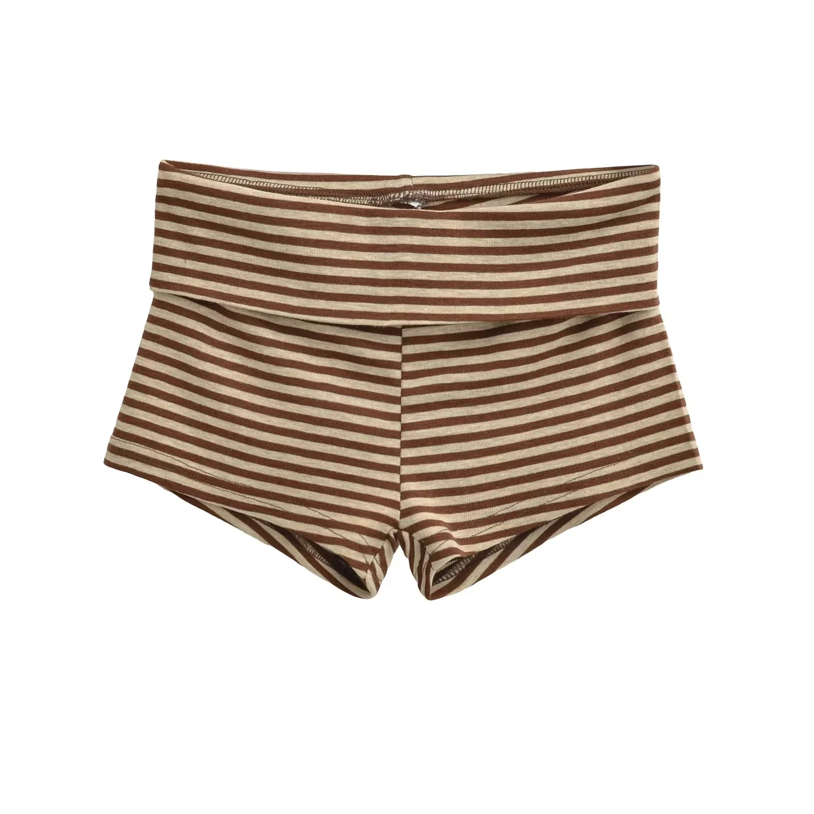 American Retro Striped Sports Shorts Women's Casual Low Waist Hot Pants Summer New Style Small Size Trendy Girls Wrap around
