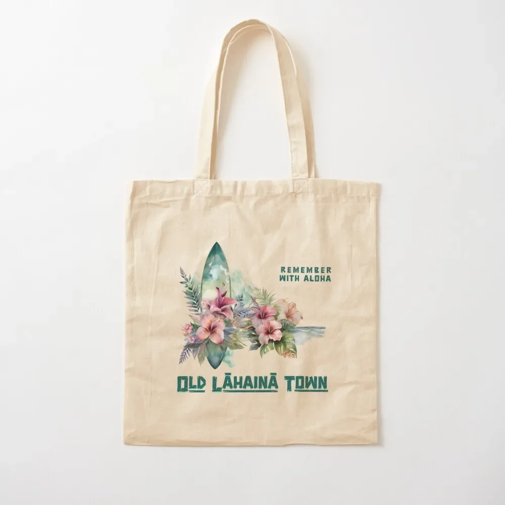 Old Lahaina Town - Remember Tote Bag university shopper bag canvas men's