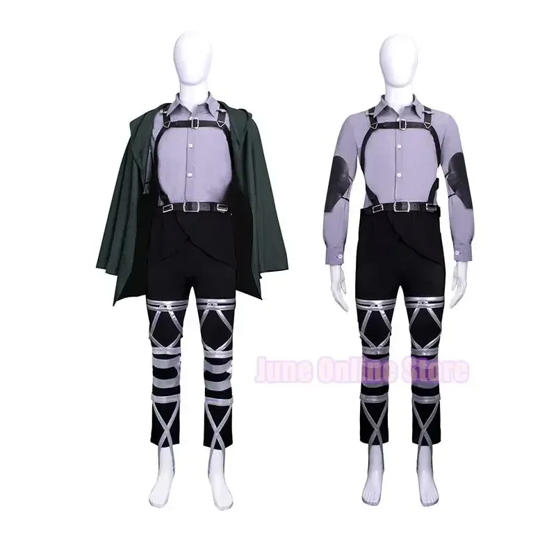 Bear House AA Attack on Titan The Final Season Levi Ackerman Cosplay Costume Wig Cloak Belt Scouting Legion Cape New 2025 WKD001