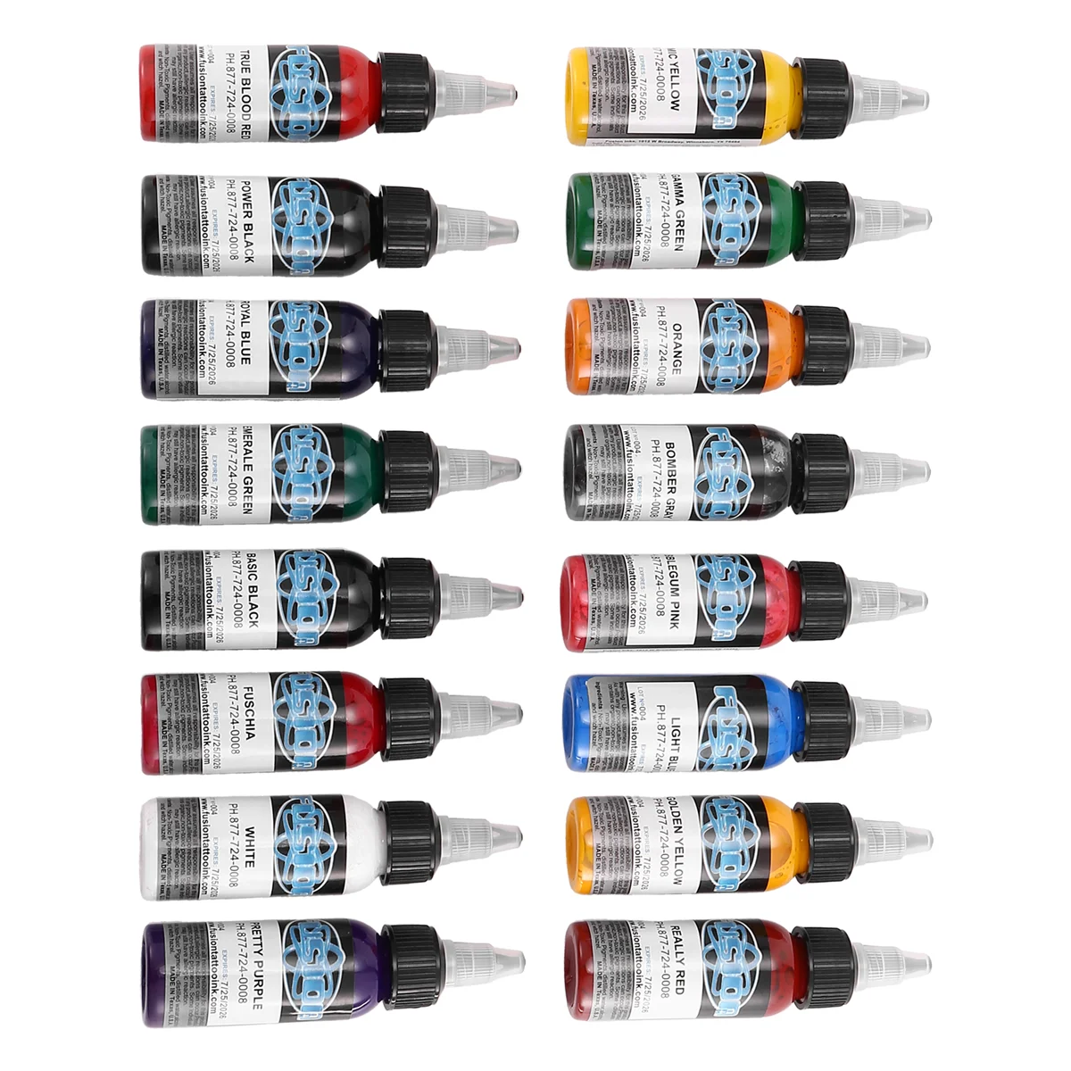 TAttoo Ink 16 Colors Set 1 Oz 30Ml/Bottle Pigment Kit 3D Makeup Beauty Ink