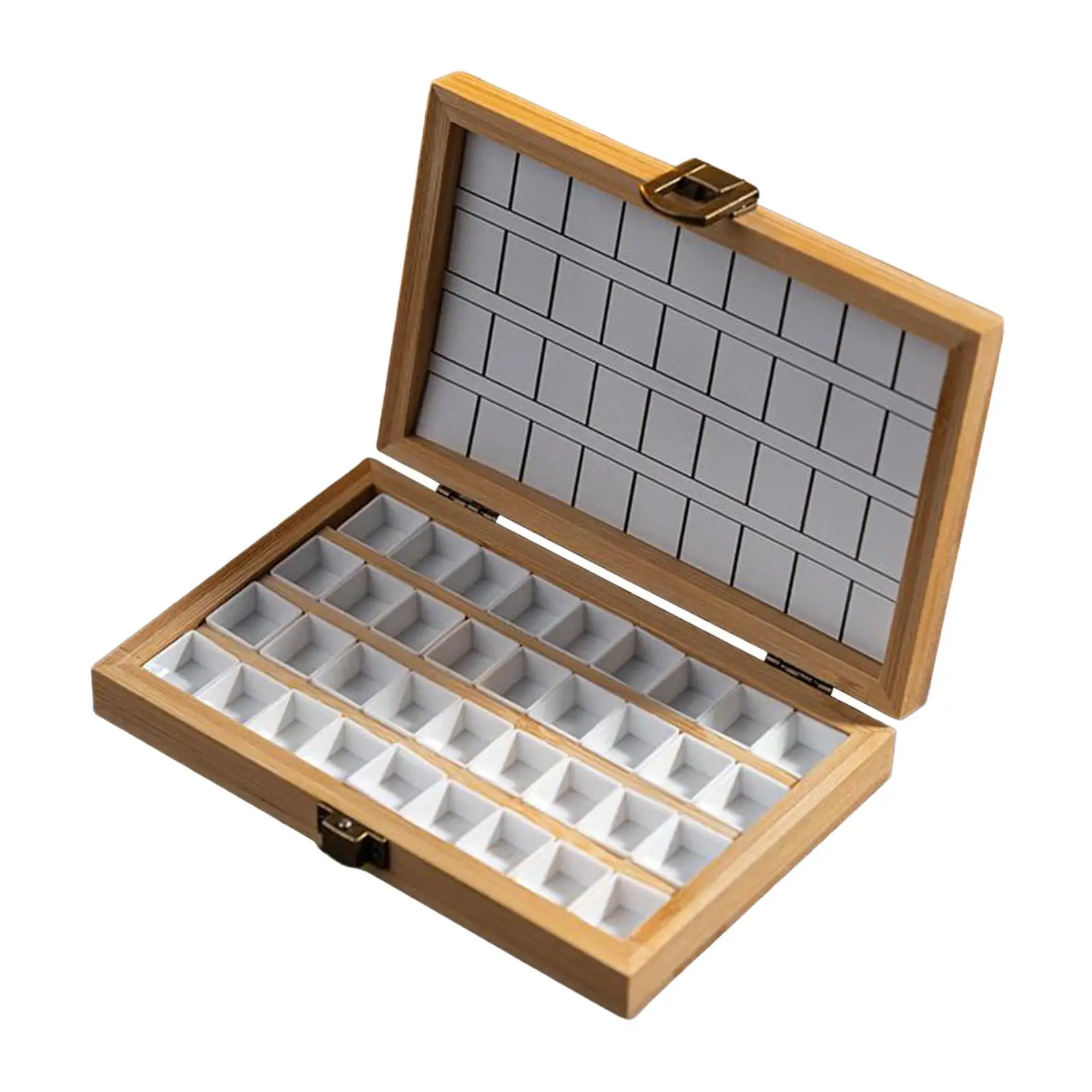 Empty Watercolor Palette Box Portable Paint Tray Box for Painters Students