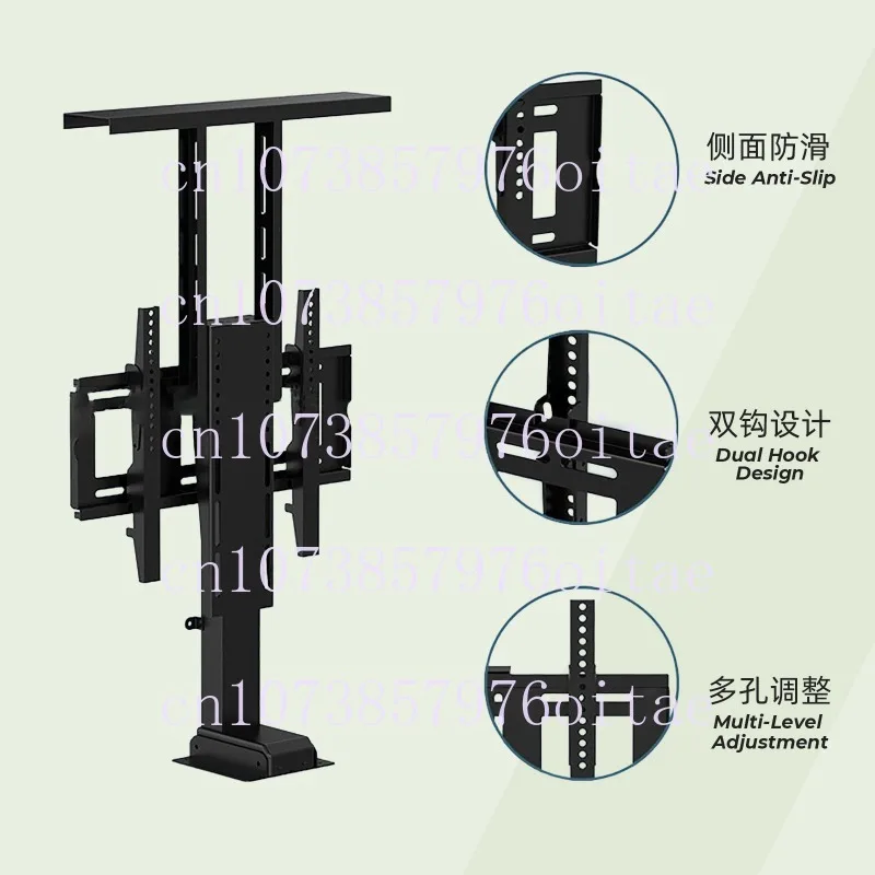 32-70 Inch Electric TV Cabinet Lifter TV Lift Stand with Automatic Height Adjustment Lcd Monitor Lift Motorized Tv Lift Cart