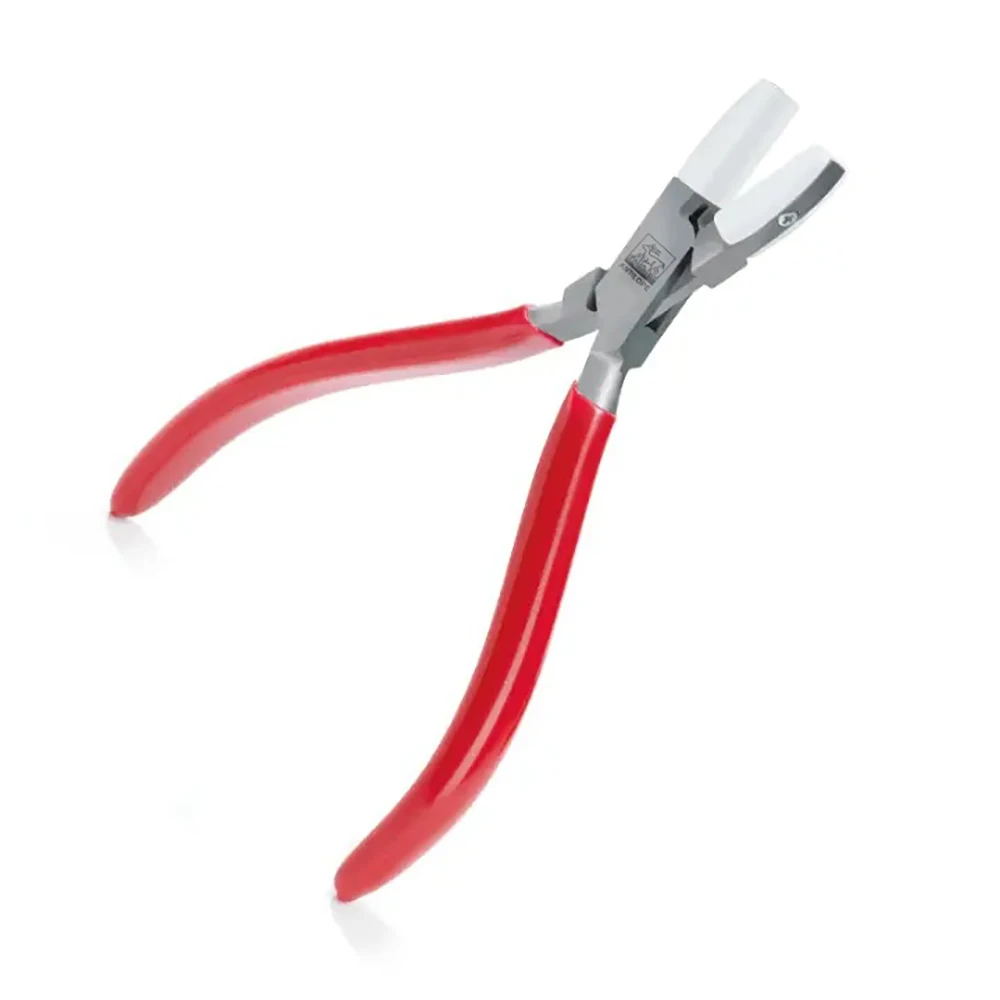 ANTILOPE Double Nylon-Jaw Flat Nose Pliers 130mm Non-Marring Plastic Jaws for Jewelers Wire Bending & Shaping with PVC Handle