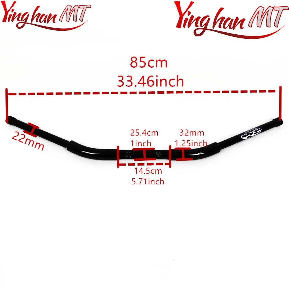 Motorcycle 1-1/4 inch Handlebar Handle Bar 22mm Zero Drag Bar For Harley Sportster S 1250 RH1250S Nightster 975 2021-2025