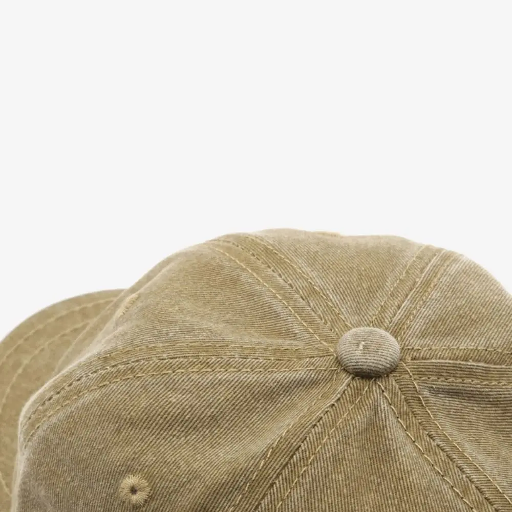 Fashion Short brim Baseball Cap Adjustable Solid Color Bucket Panama Cap Washed Cotton Sunscreen Hat Summer