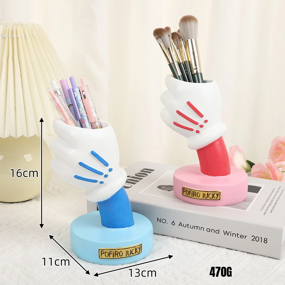 

Держатель для ручек в виде перчаток Микки, милый мультяшный, креативный, модный, подарок на день рождения, органайзер для кистей для макияжа, украшение для дома