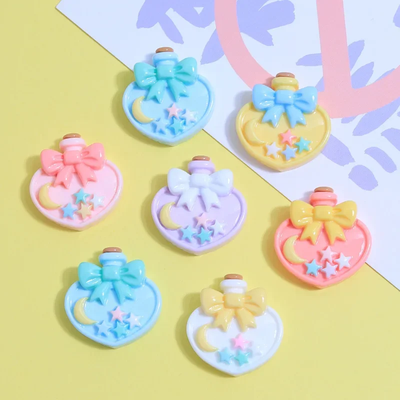 10/100pcs Resin Patch DIY Cream Glue Headwear Hairpin Resin Accessories Scrapbook Dream Star Moon Magic Bottle Phone Case