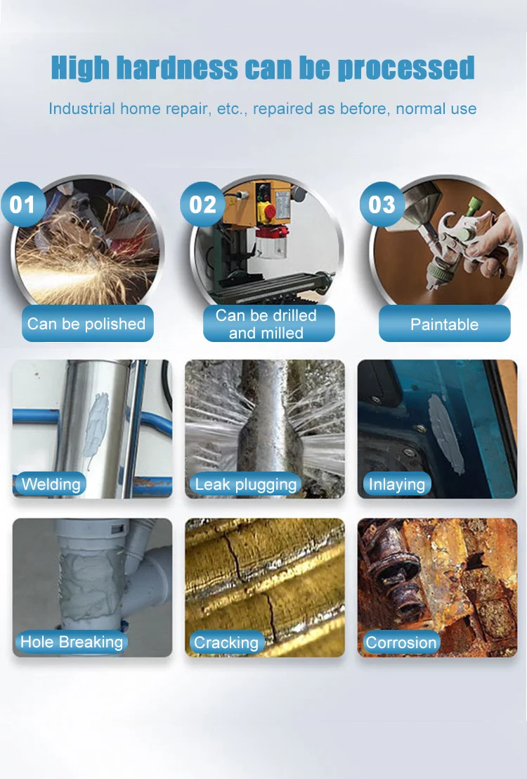 1/2/3 Stück hochfester Metallreparaturkleber, magischer Reparaturkleber, Schweißen, hochtemperaturbeständiger AB-Kleber für Metall, Kunststoff, Holz – Detail 6