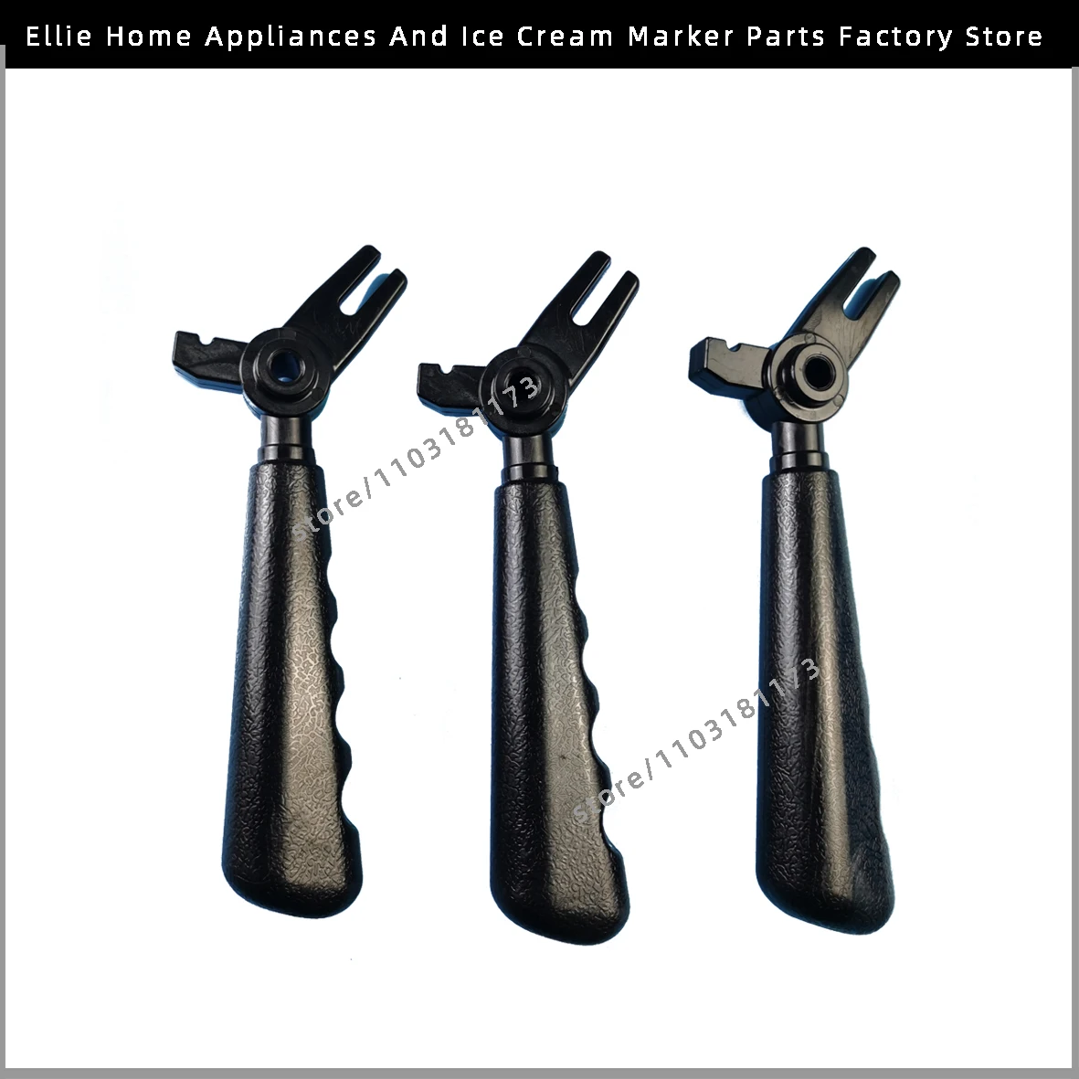 Black Color Hand Grips for BQL Soft Serve, Ice Cream Machines, Handle Cranks, Accessories, New Parts, 3 in 1 Pack