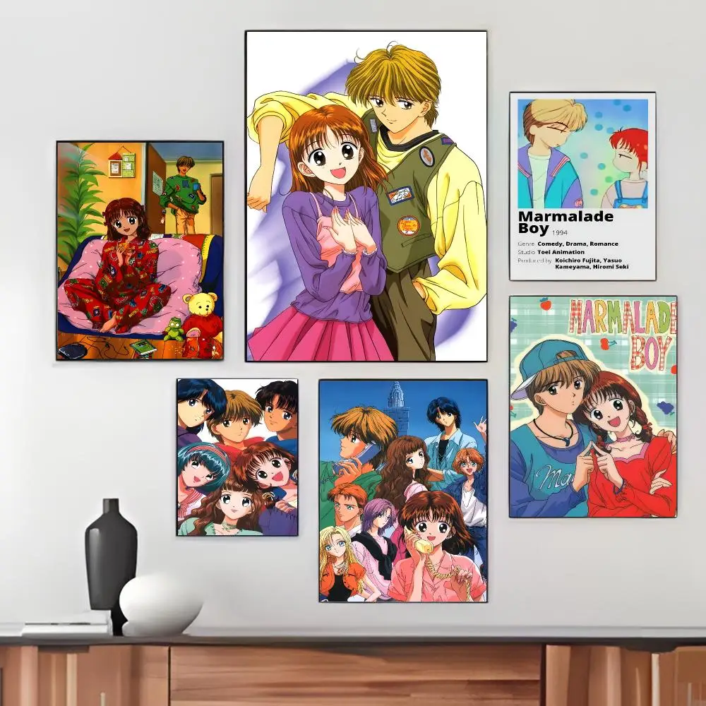 Japanese Anime M-Marmalade Boy Poster Pegatina artistica HD autoadhesiva impermeable para salon dormitorio