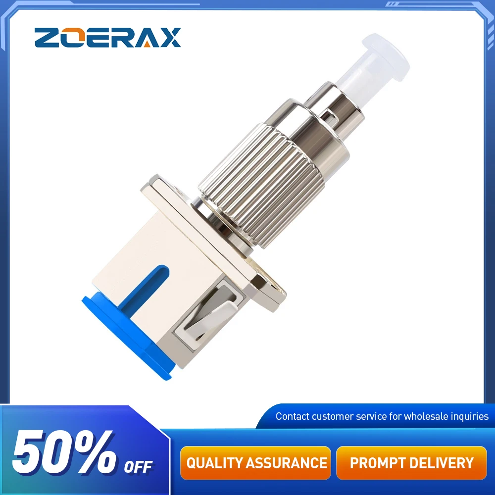 

ZOERAX FC Male to SC Female UPC Fiber Flange Connector Singlemode Adapter for Red Light Pen Optical Power Meter Pigtail FTTH