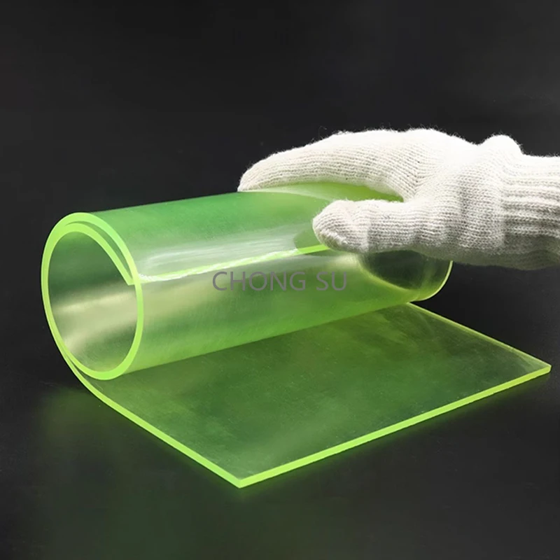 PU Polyurethane Sheet  Yellow-Green Plate Translucent 100x100 150x150 200x200 300x300 400x400 500x500mm