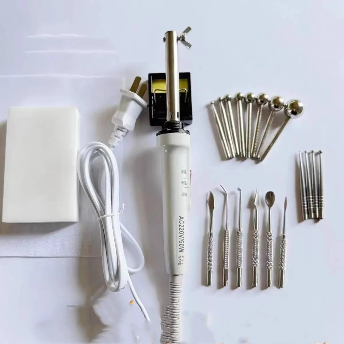 

Dual-speed adjustable temperature ironing iron pomade fabric thermoforming handmade diy flower making tool set