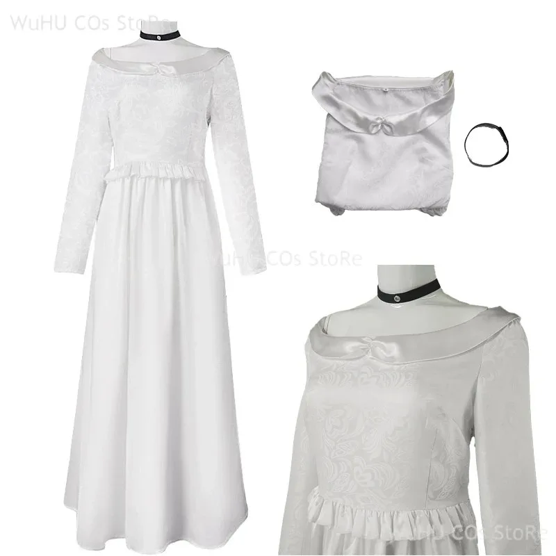 

Adult Fantasy Chucky Bride Cosplay Dress Costumes Women Necklace Outfits Kids Halloween Carnival Party Suitc;6,r'8;p'