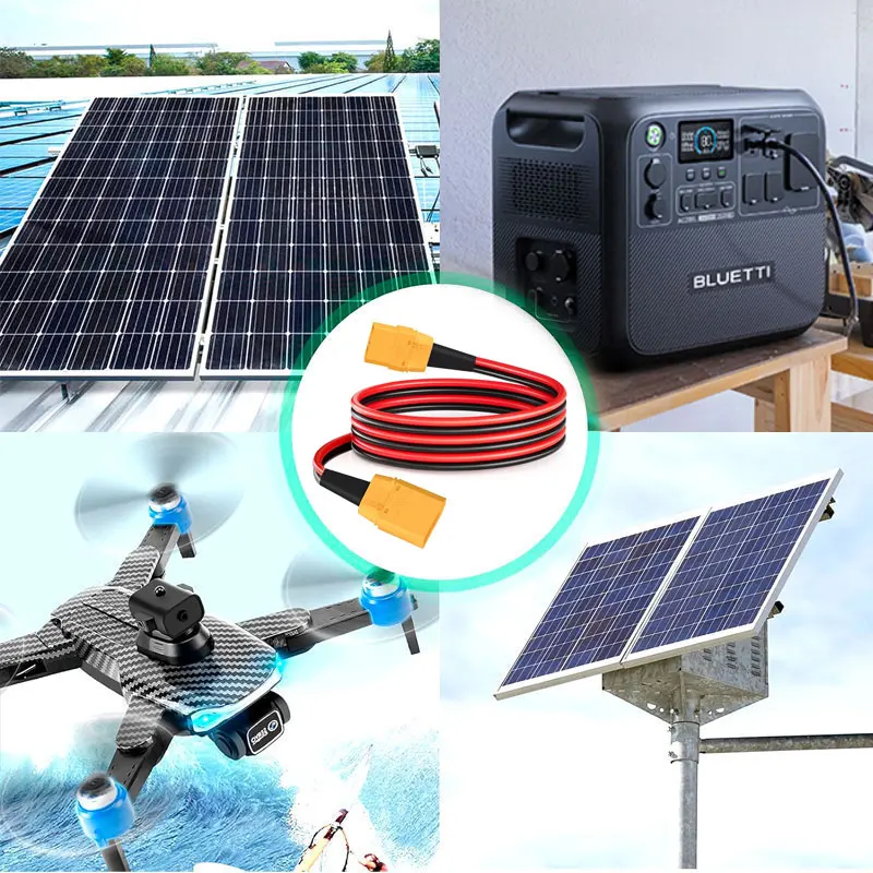 XT90 Male to XT90 Female Cable for Bluetti SolarPlay AFERIY FOSSiBOT Portable Power Station Solar Generatro with XT90 Input Port view 6