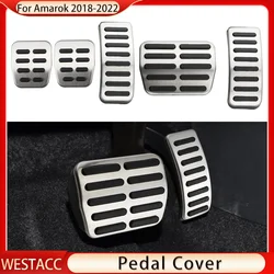 Car Pedals for Volkswagen VW Amarok 2018 2019 2020 2021 2022 Accelerator Gas Brake Clutch Pedal Cover Pad Interior Accessories