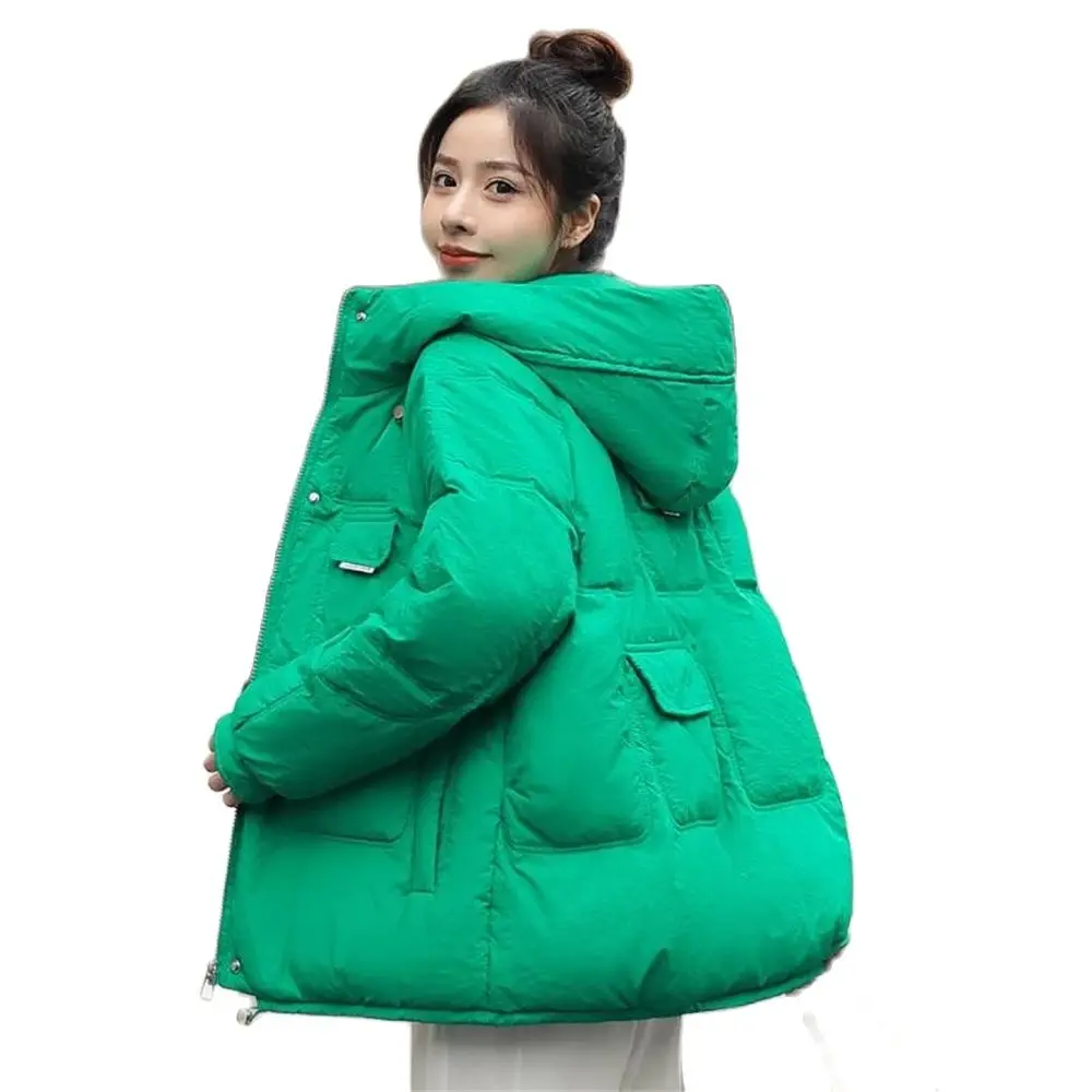 2024 New Winter Jacket Women's Parkas Thicken Overcoat Parka Down Cotton Coat Bread Clothes Korean Version Loose Outwear