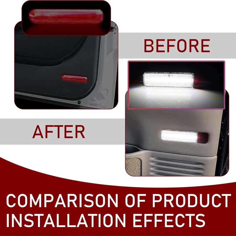 For 1999-2006 Silverado/Sierra 1500 2001-2006 3500 2500 HD Led Interior Side Door Panel Lights Courtesy Reflector Light