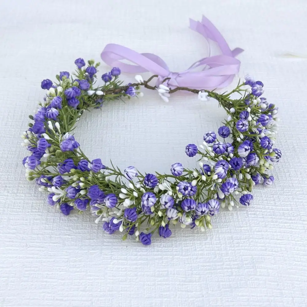 Simulated Flower Floral Headband Korean Style Boho Style Flower Crown Hair Accessories Hairband Bridal Wreaths Seaside Vacation