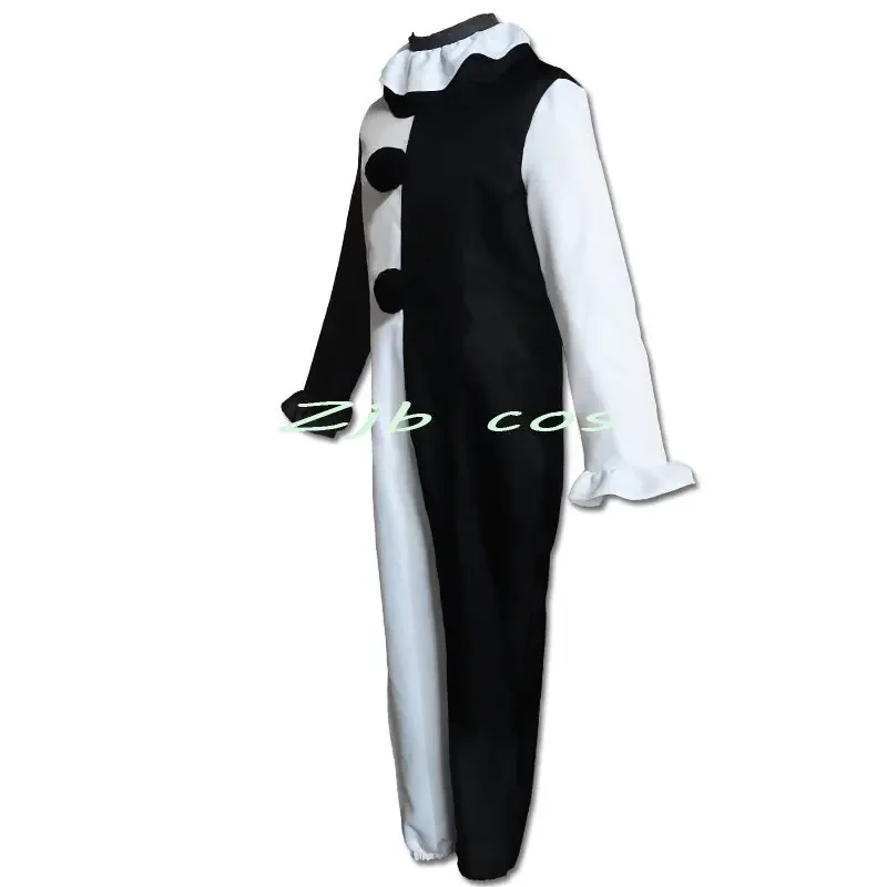 Clown Joker Cosplay Costume Mask Terrifier Jumpsuit Women Men Halloween Horror Black White Bodysuit TV Art The Clown Clothes &J1