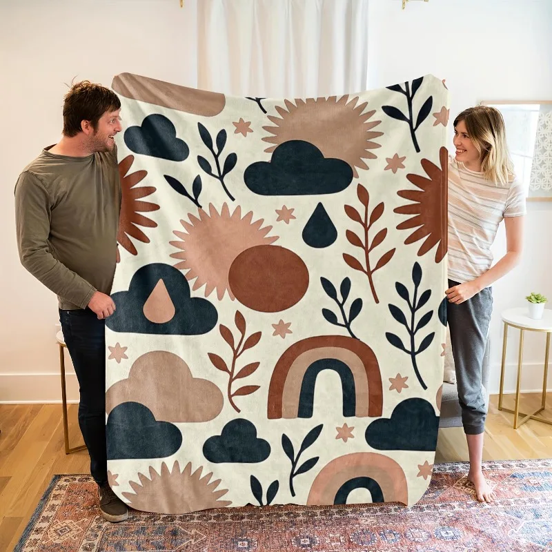 1 extra große weiche Flanelldecke – geeignet für Sofas als Heimdekoration – perfektes Einweihungsgeschenk – moderner Stil