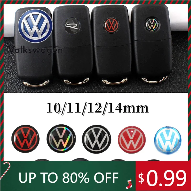 

2026 популярные эмблемы, наклейка на ключ от автомобиля, брелок с автоматическим управлением, аксессуары для Volkswagen VW Rline R GTI Golf Polo Passat Magotan Tiguan