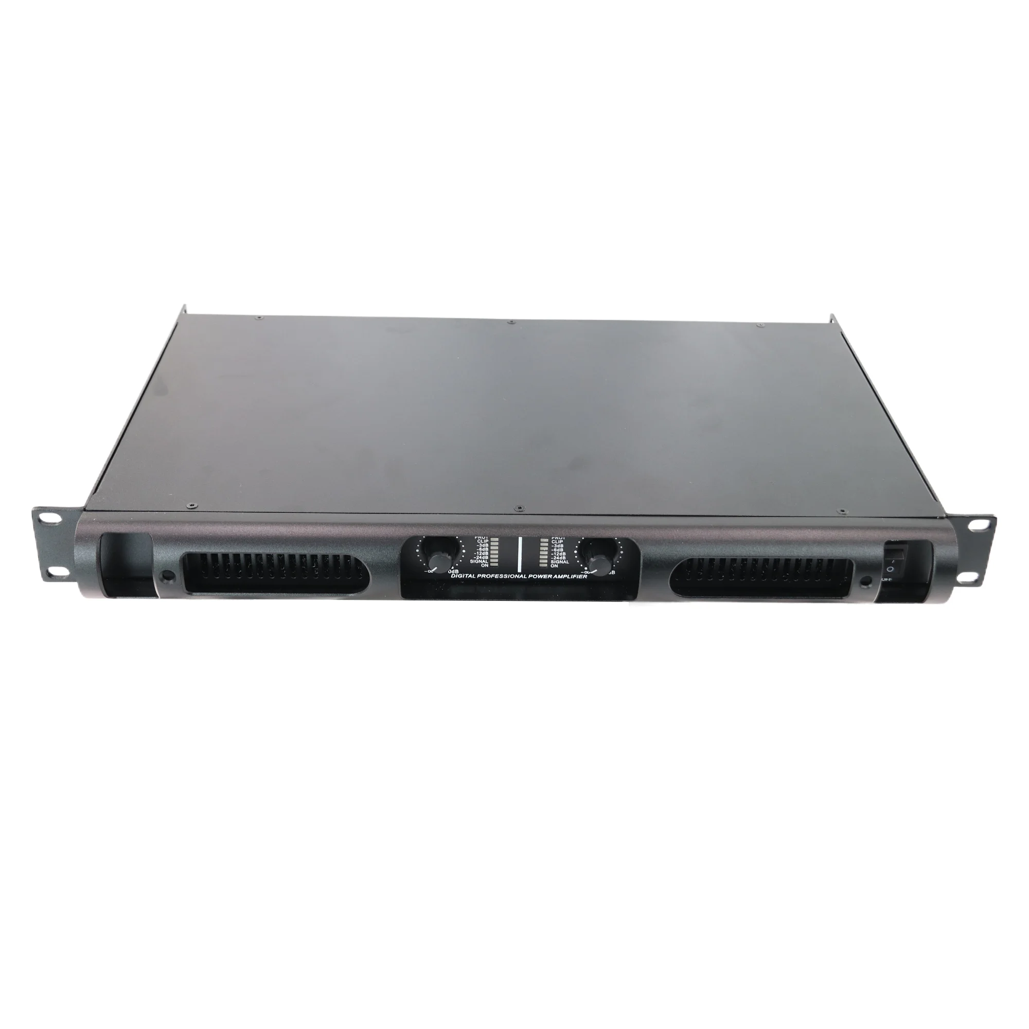 Professional 1U Aluminium Power Amplifier Public Address & Karaoke Amplifier 2-Channel 1000W*2 Power Speaker Equipment