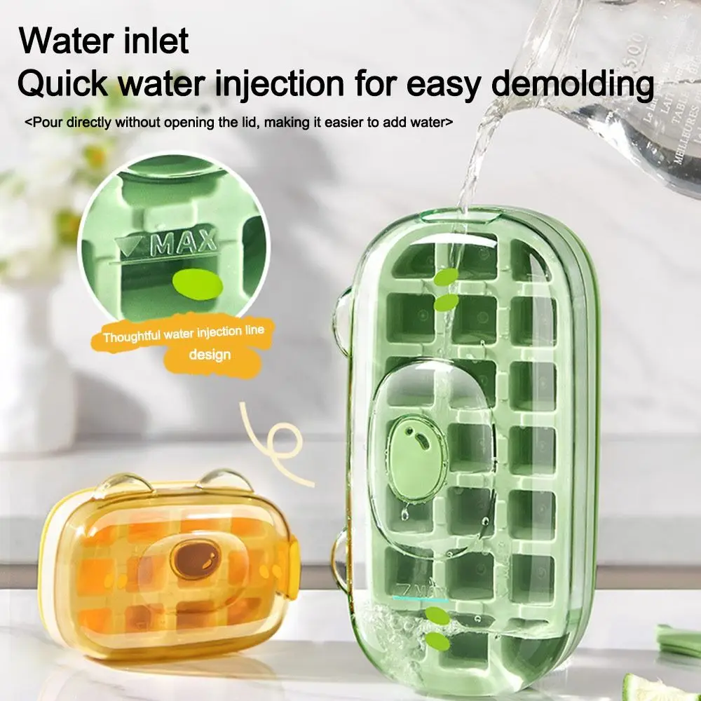 

New 12/21 Compartments Ice Cube Mould With Lid Press Type Home Ice Box Ice Tool Freezer Ice Cube Maker Gifts