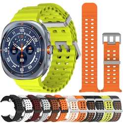 Marine Band für Samsung Galaxy Watch Ultra 47mm Sport Silikonarmband Armband für Samsung Galaxy Ultra Armband Zubehör