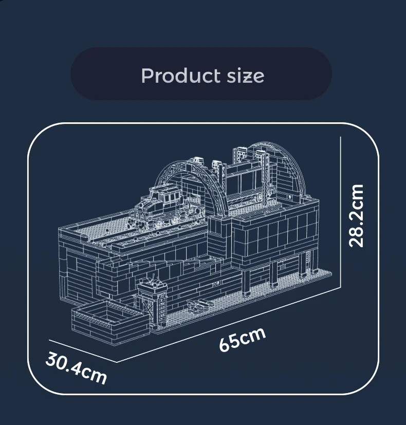 Mould King 17094 2830pcs Railway Rotary Car Dumper Model Kit Small Granule Building Bricks Assembly DIY Toy Christmas Gifts