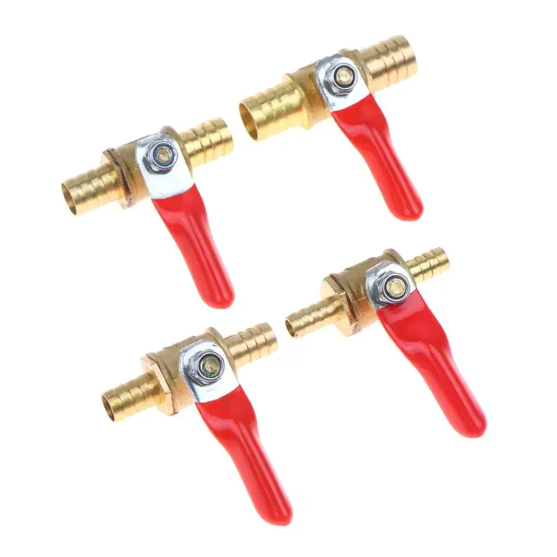 Hose Barb Shutoff Ball Valve 6-12mm Inline 1Pcs Leak-Proof for Water Oil Air Gas Fuel Line Plumbing Repair